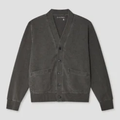 Save Khaki United - Cardigan Terry - Noir