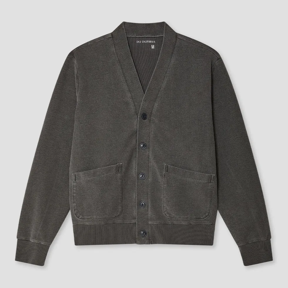 Save Khaki United - Cardigan Terry - Noir