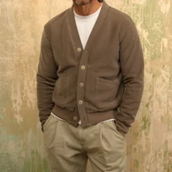 Save Khaki United - Cardigan Terry - Mocha