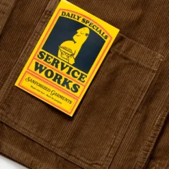 Service Works - Chemise Travail Velours - Marron Bark