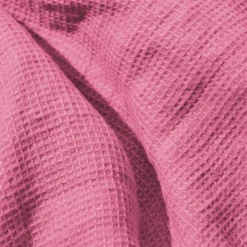 Serviette de bain en lin - Nid d'abeille - Rose Garance