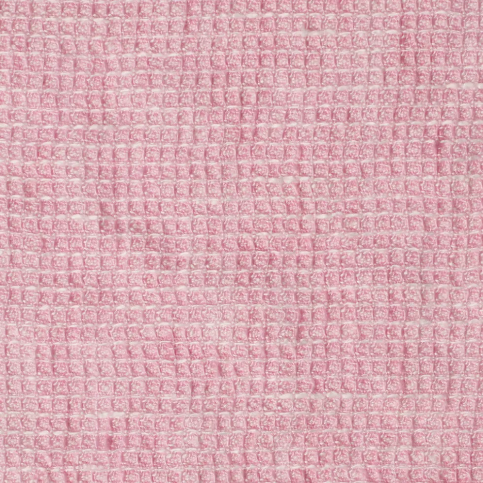 Serviette de bain en lin - Nid d'abeille - Rose Granité