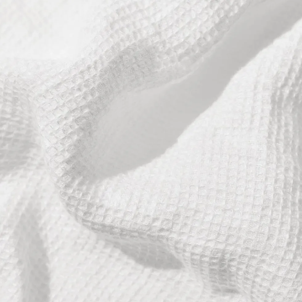 Serviette de bain en lin - Nid d'abeille - Blanc Optique