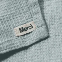 Serviette de bain en lin - Nid d'abeille - Gris Vésuve