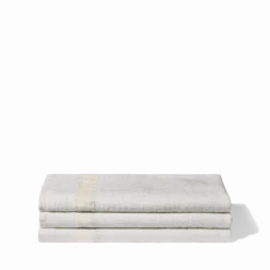 Serviette de bain en lin - Nid d'abeille - Bande Pierre