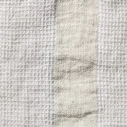 Serviette de bain en lin - Nid d'abeille - Bande Pierre