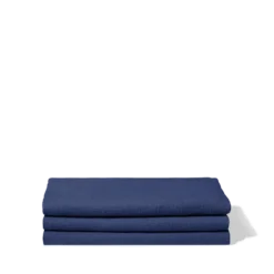 Serviette de bain en lin - Nid d'abeille - Bleu Pacifique