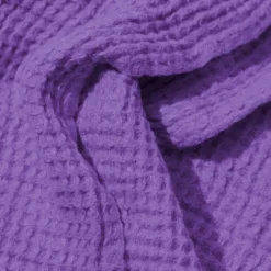 Serviette de bain en lin - Nid d'abeille - Violet Orage