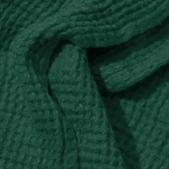 Serviette de bain en lin - Nid d'abeille - Vert Séquoia