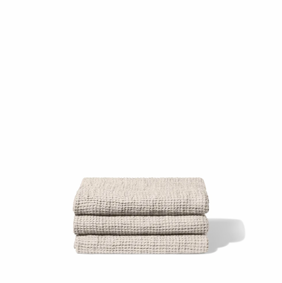 Serviette de bain en lin - Waffle - Pierre