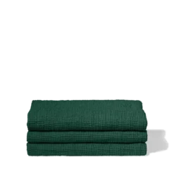 Serviette de bain en lin - Waffle - Vert Séquoia