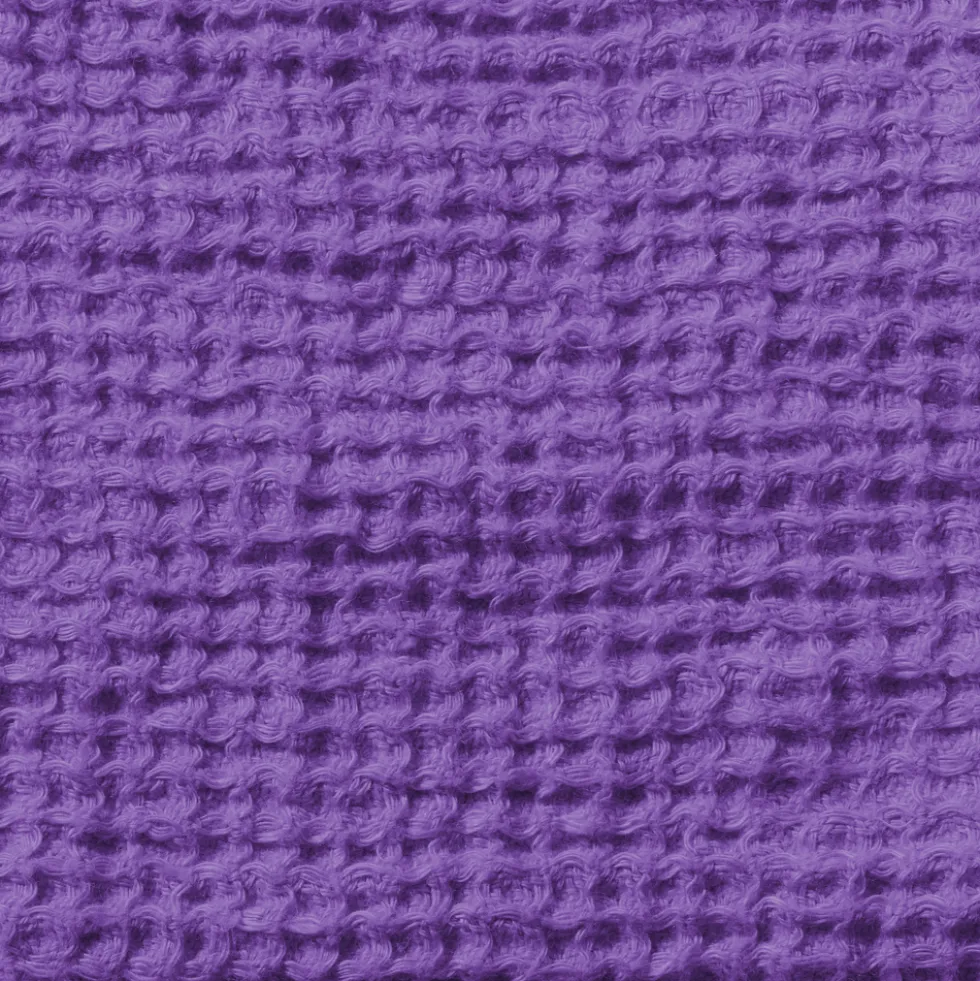 Serviette de bain en lin - Waffle - Violet Orage