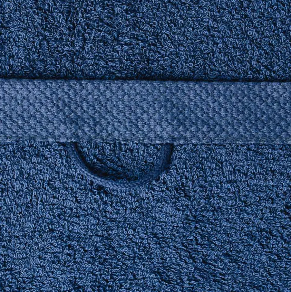Serviette de bain en éponge - Bleu Nuit