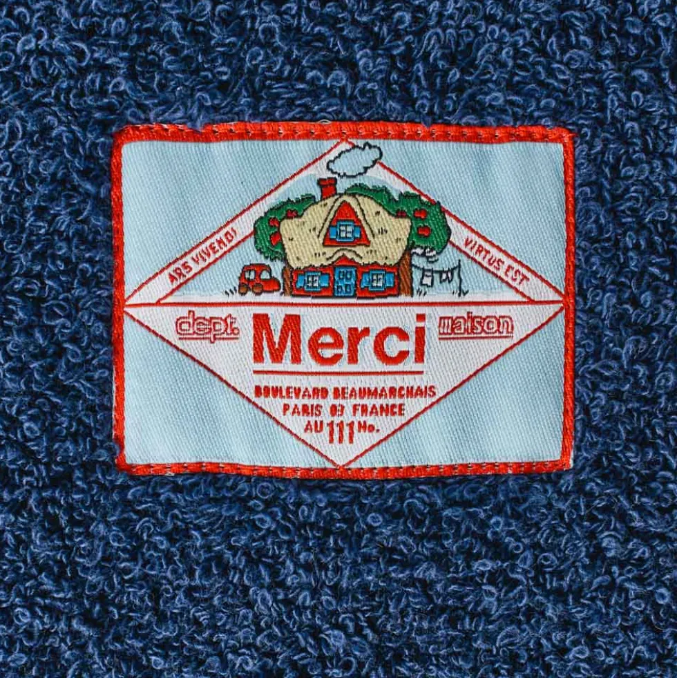 Serviette de bain en éponge - Bleu Nuit