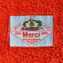 Serviette de bain en éponge - Rouge Soir