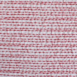 Serviette de table en lin lavé - Brodée Rouge Vermillon - Édition Noël