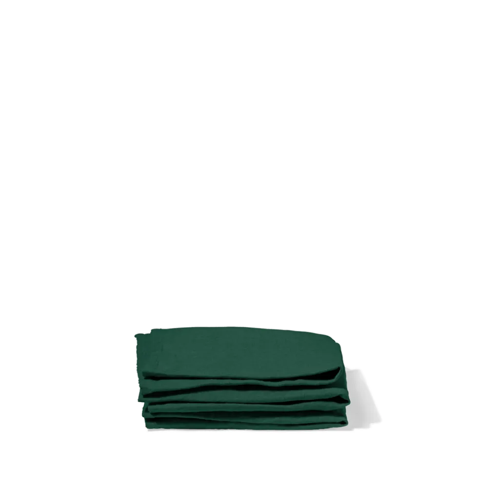 Serviette de table en lin lavé - Vert Séquoia