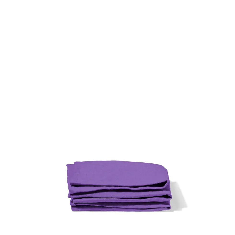 Serviette de table en lin lavé - Violet Orage