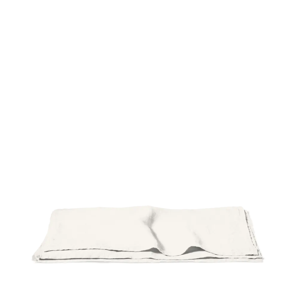 Set de table en lin lavé - Blanc Coquillage