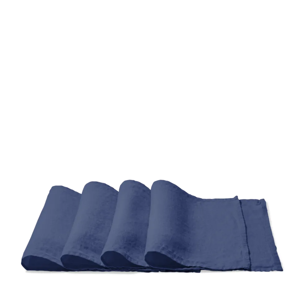 Set de table en lin lavé - Bleu Pacifique