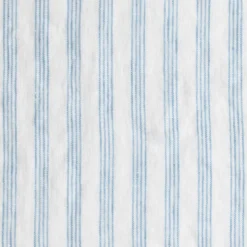 Set de table en lin lavé - Rayures Pinceau Bleu Primaire