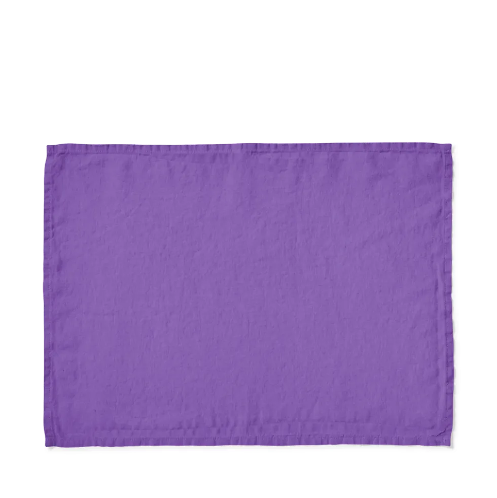 Set de table en lin lavé - Violet Orage