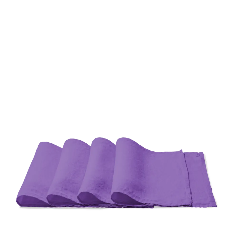 Set de table en lin lavé - Violet Orage