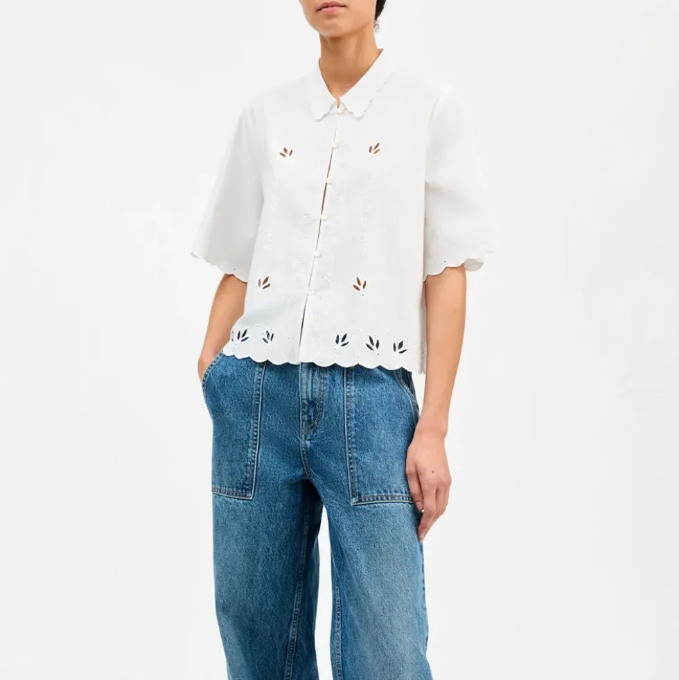 Skall Studio - Chemise Fleurie - Blanc Optique