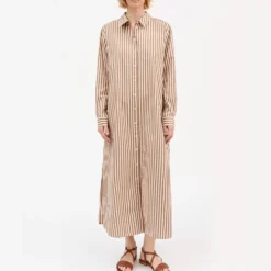 Skall Studio - Robe Chemise Leigh - Marron & Ecru