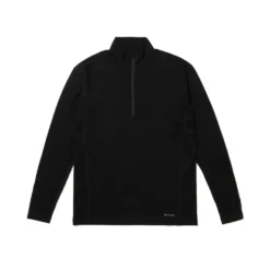 Snow Peak - Pull Demi-zip Laine - Noir