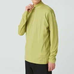 Snow Peak - Pull Demi-zip Laine - Vert Clair