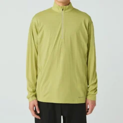 Snow Peak - Pull Demi-zip Laine - Vert Clair