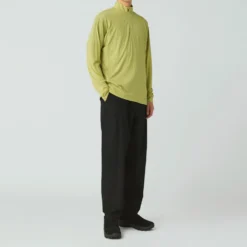 Snow Peak - Pull Demi-zip Laine - Vert Clair