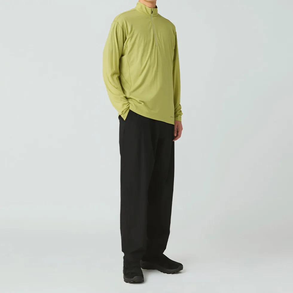 Snow Peak - Pull Demi-zip Laine - Vert Clair