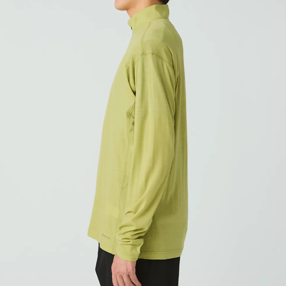 Snow Peak - Pull Demi-zip Laine - Vert Clair