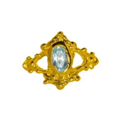 Sofia Rocha - Bague Sol De Mar - Or & Bleu Clair