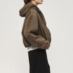 6397 - Sweat Zip Up - Mud