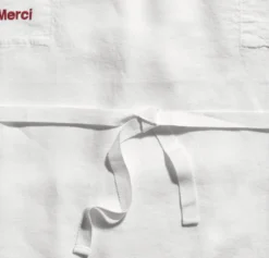 Tablier en lin lavé - Blanc Optique