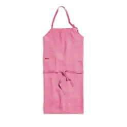 Tablier en lin lavé - Rose Garance