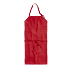 Tablier en lin lavé - Rouge Vermillon
