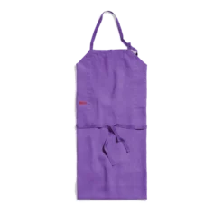 Tablier en lin lavé - Violet Orage