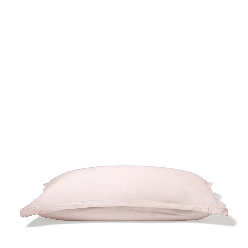 Taie d'oreiller en gaze de coton - Rose de Bagatelle