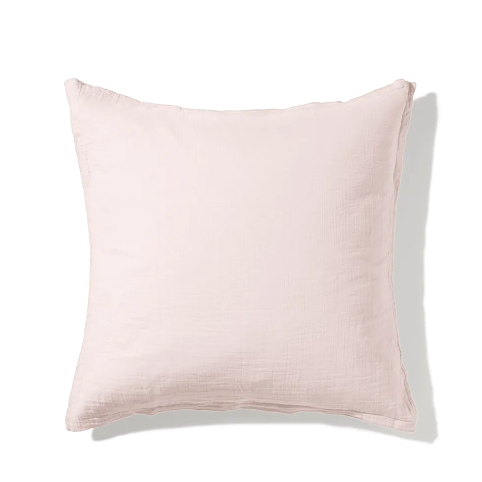 Taie d'oreiller en gaze de coton - Rose de Bagatelle