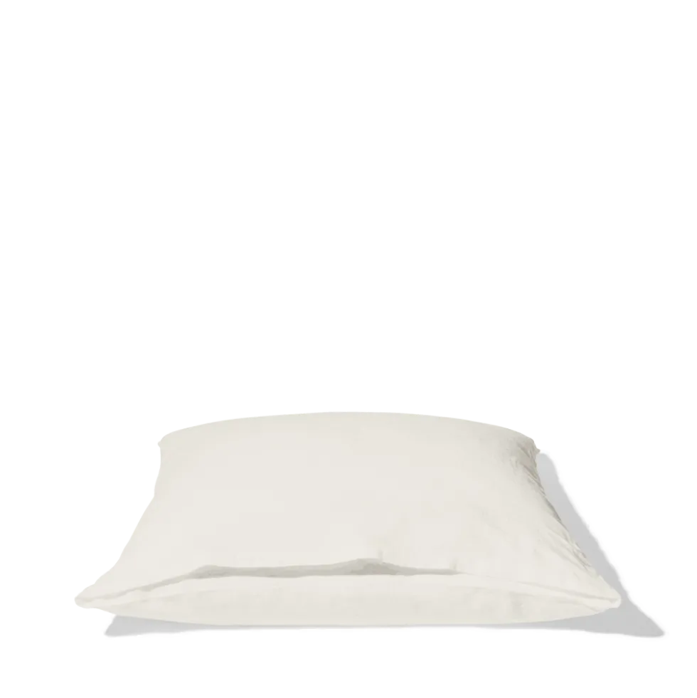 Taie d'oreiller en lin lavé - Blanc Coquillage