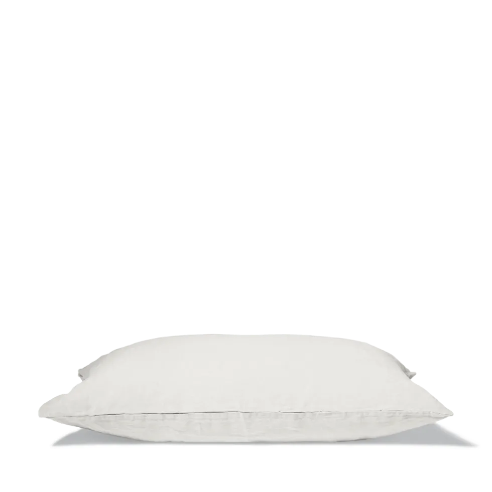 Taie d'oreiller en lin lavé - Blanc Coquillage