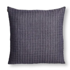 Taie d'oreiller en lin lavé - Carreaux Violet
