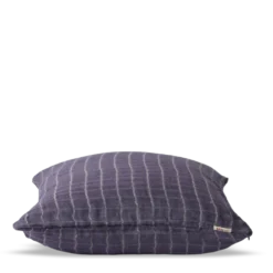 Taie d'oreiller en lin lavé - Carreaux Violet