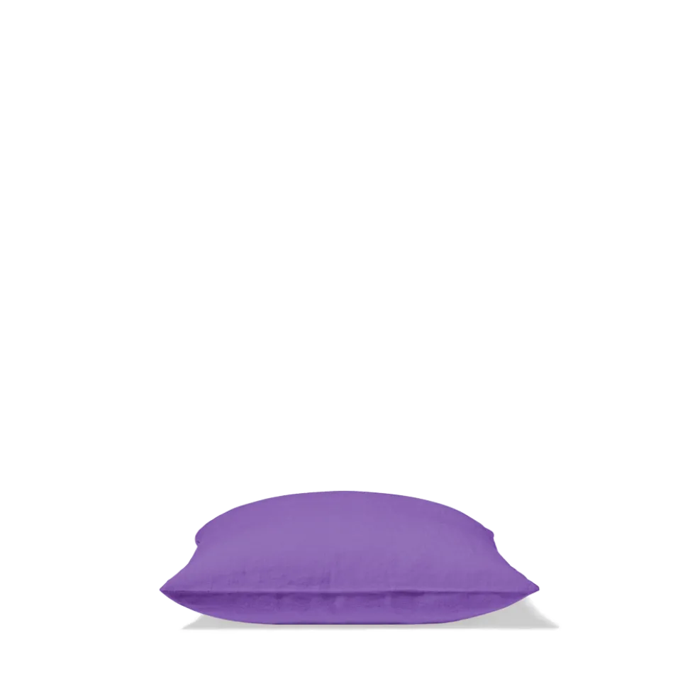 Taie d'oreiller en lin lavé - Violet Orage
