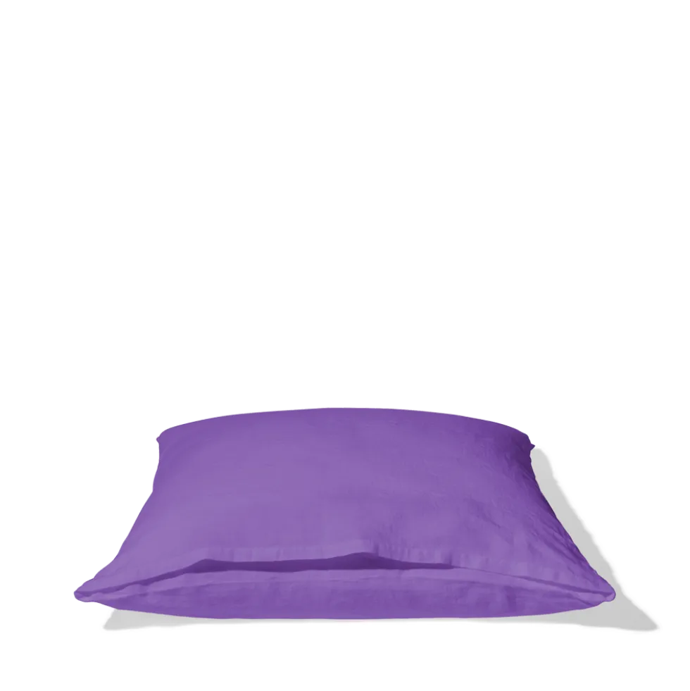 Taie d'oreiller en lin lavé - Violet Orage