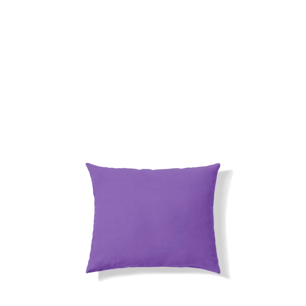 Taie d'oreiller en lin lavé - Violet Orage
